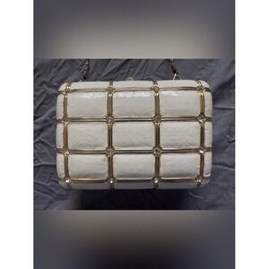 Marlene's Gaines Tazana co fine leather Structured hard case clutch Crossbody